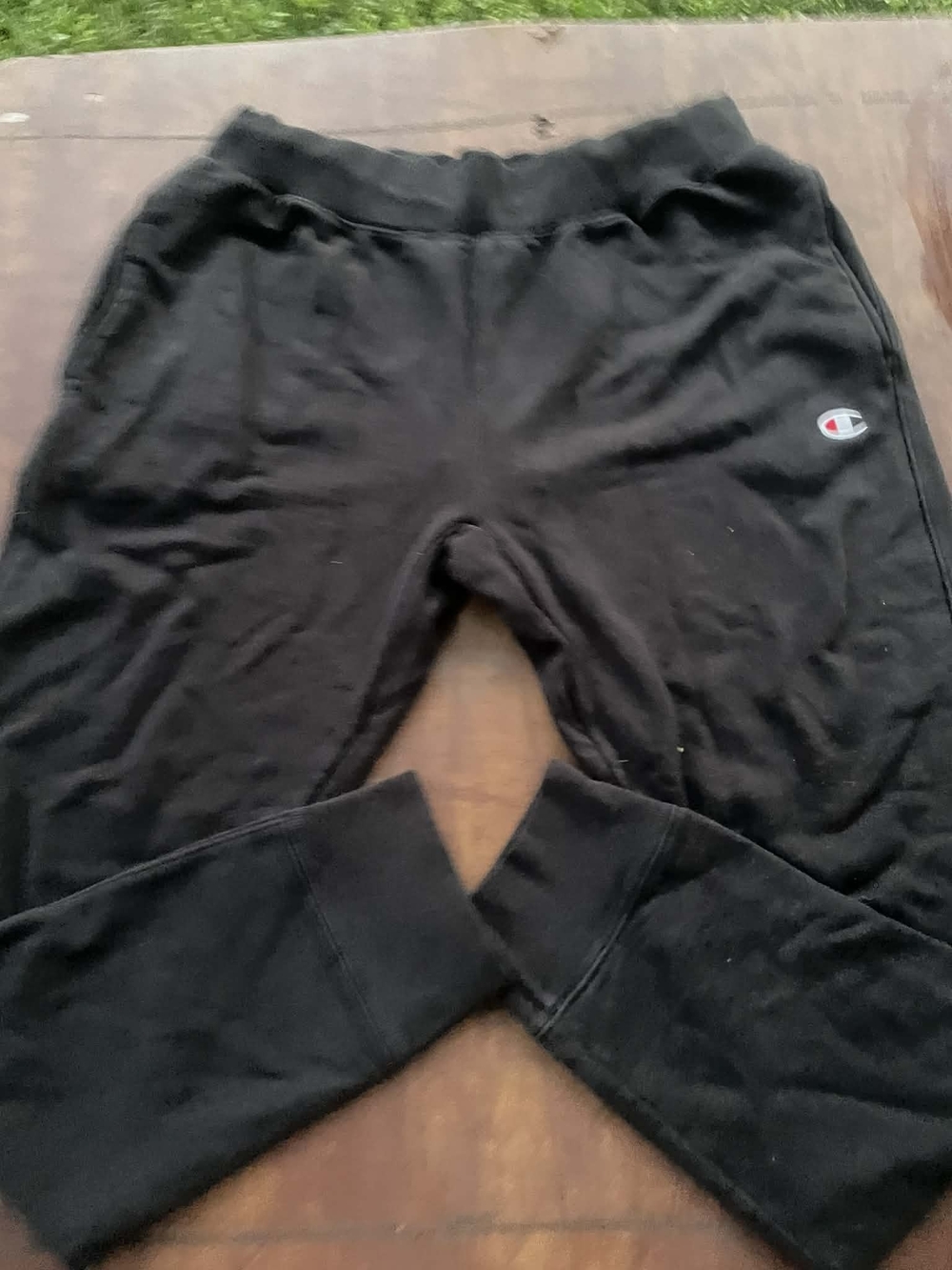 Champion Black Womens Jogger Sweatpants with Logo